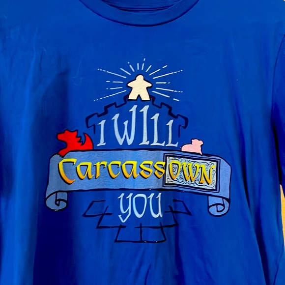 3for$20❤️ Bundle Board Game Shirt Carcassone “I Will Carcassown You!” shirt - Picture 1 of 2